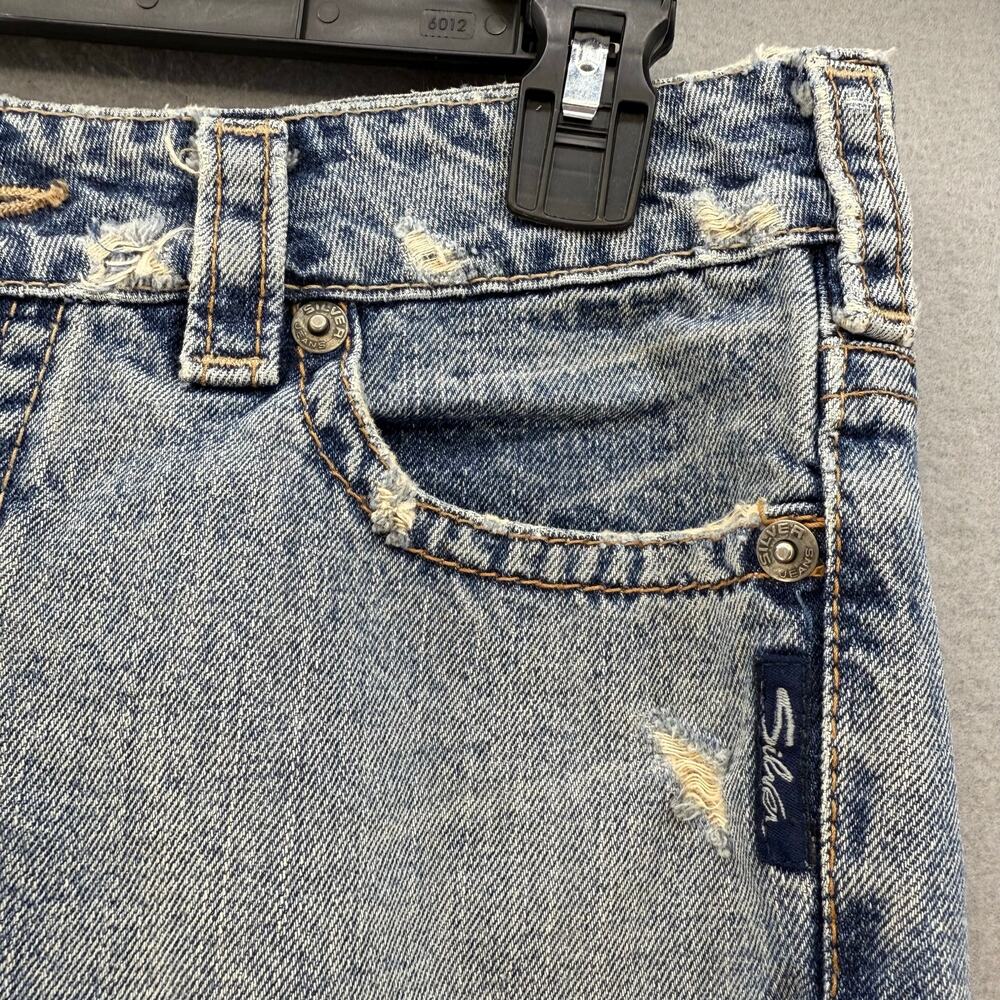 Silver Jeans Women's 28x33 (6) Light Blue Blaze Flare Vintage Preppy Normcore - Picture 7 of 15